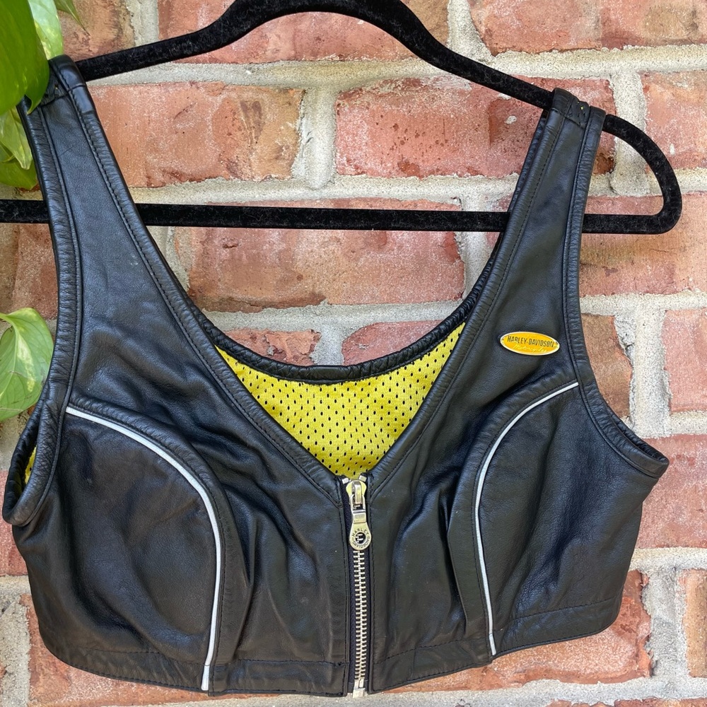 Vintage Harley crop vest